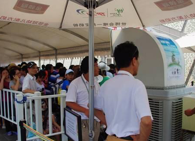 省钱又省电！户外工业生产降温加水凉风机！